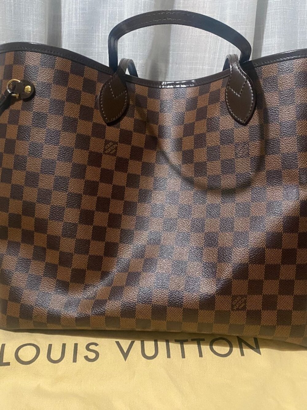 Authentic Louis Vuitton Neverfull MM Damier Ebene Tote | Dust Bag & Box Included